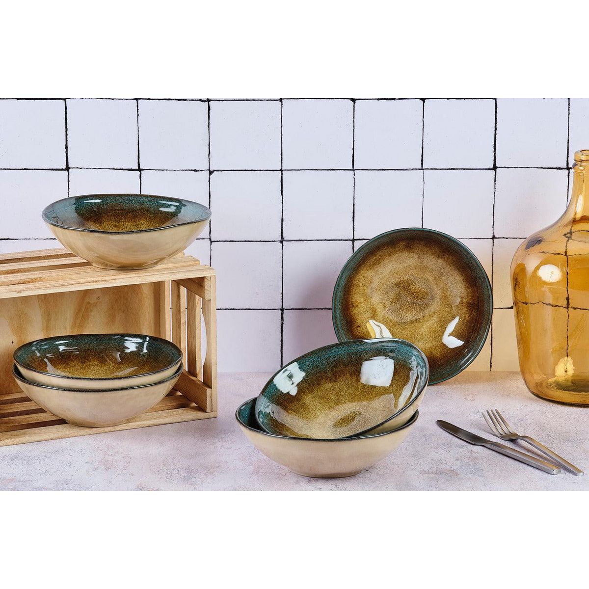 BJORN Bol ISLAND Ø20cm - 6 pièces - Terre et mer