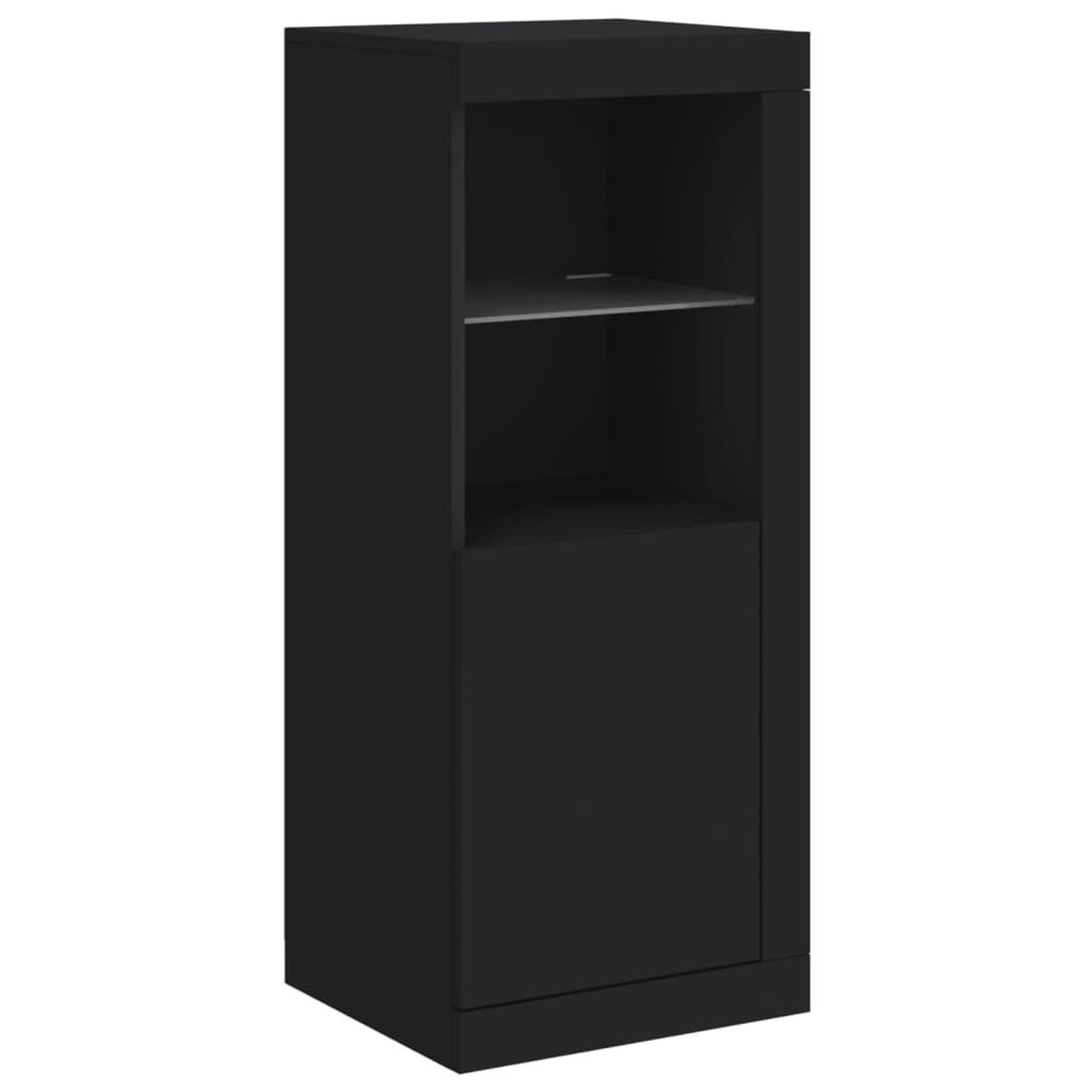 Voir la diapositive 3 : VIDAXL Buffet avec lumieres LED noir 41x37x100 cm