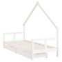 Voir la diapositive 3 : VIDAXL Cadre de lit enfant tiroirs blanc 80x200 cm bois de pin massif