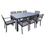 Voir la diapositive 7 : JARDILINE Table de jardin extensible - 8/12 places - Aluminium - Anthracite - PALMA