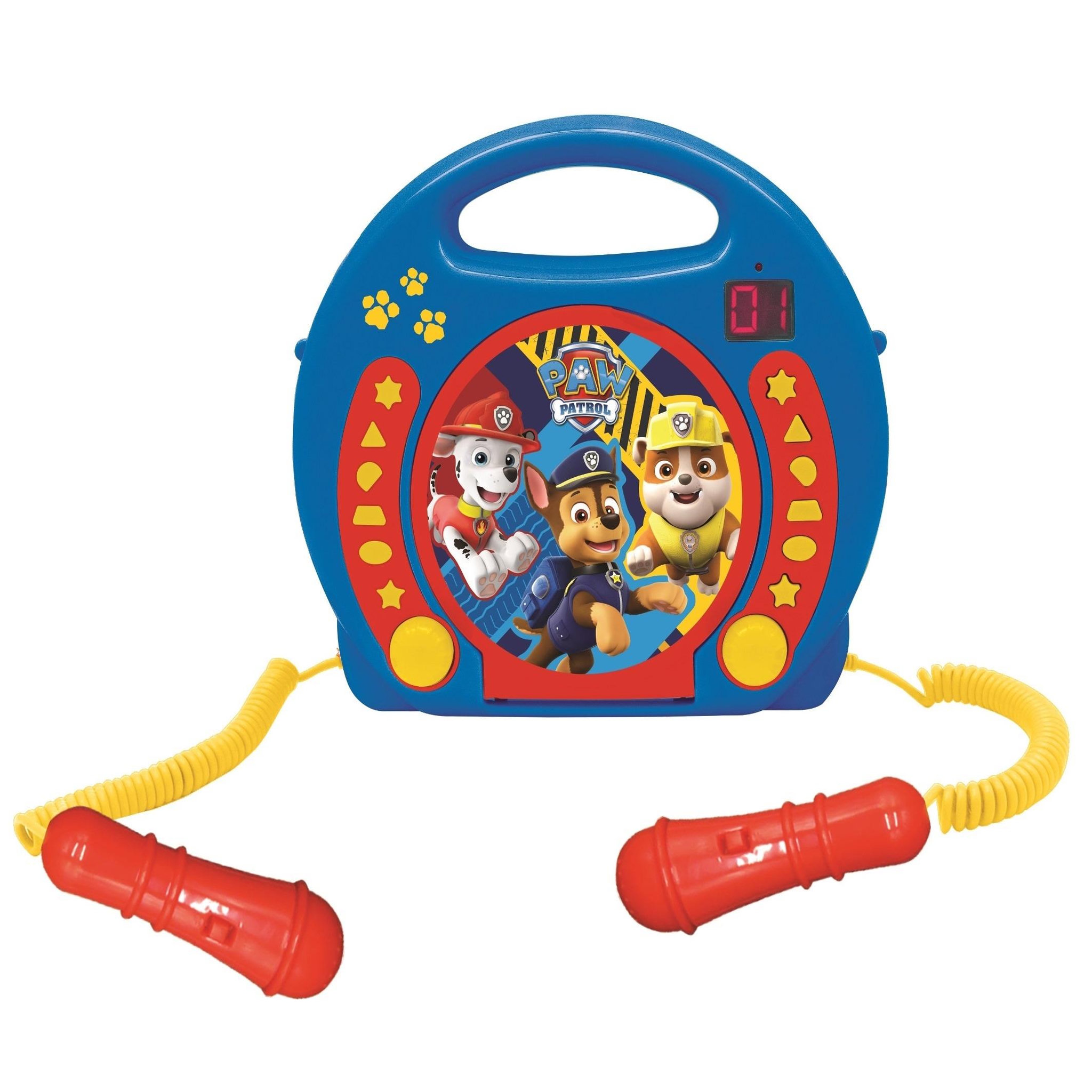 Voir la diapositive 2 : Lexibook Lecteur CD portable avec 2 microphones Pat Patrouille