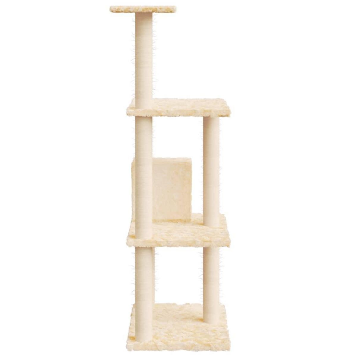 VIDAXL Arbre a chat avec griffoirs en sisal Creme 119 cm
