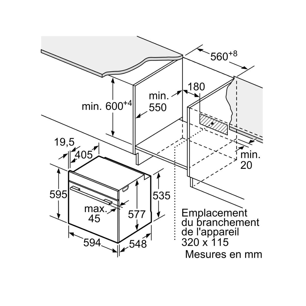 Siemens Four intégrable multifonction 71l 60cm a+ pyrolyse noir - HB778G3B1