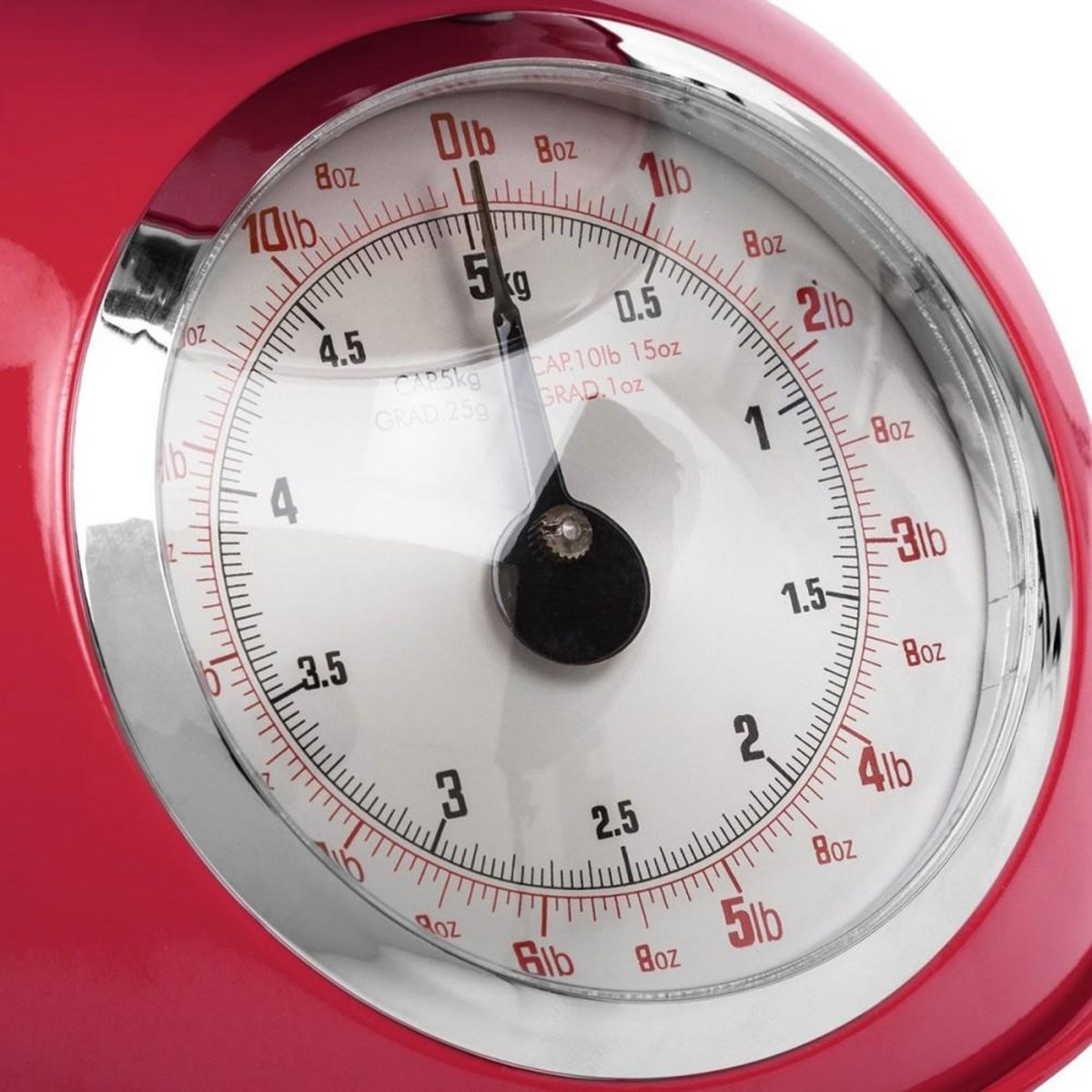 ATMOSPHERA Balance de cuisine rétro rouge 5kg