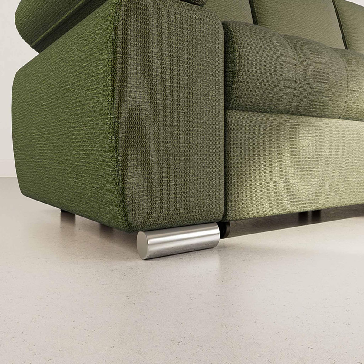 BEST MOBILIER Bianca - canapé d'angle droit 4 places convertible avec coffre en tissu texturé