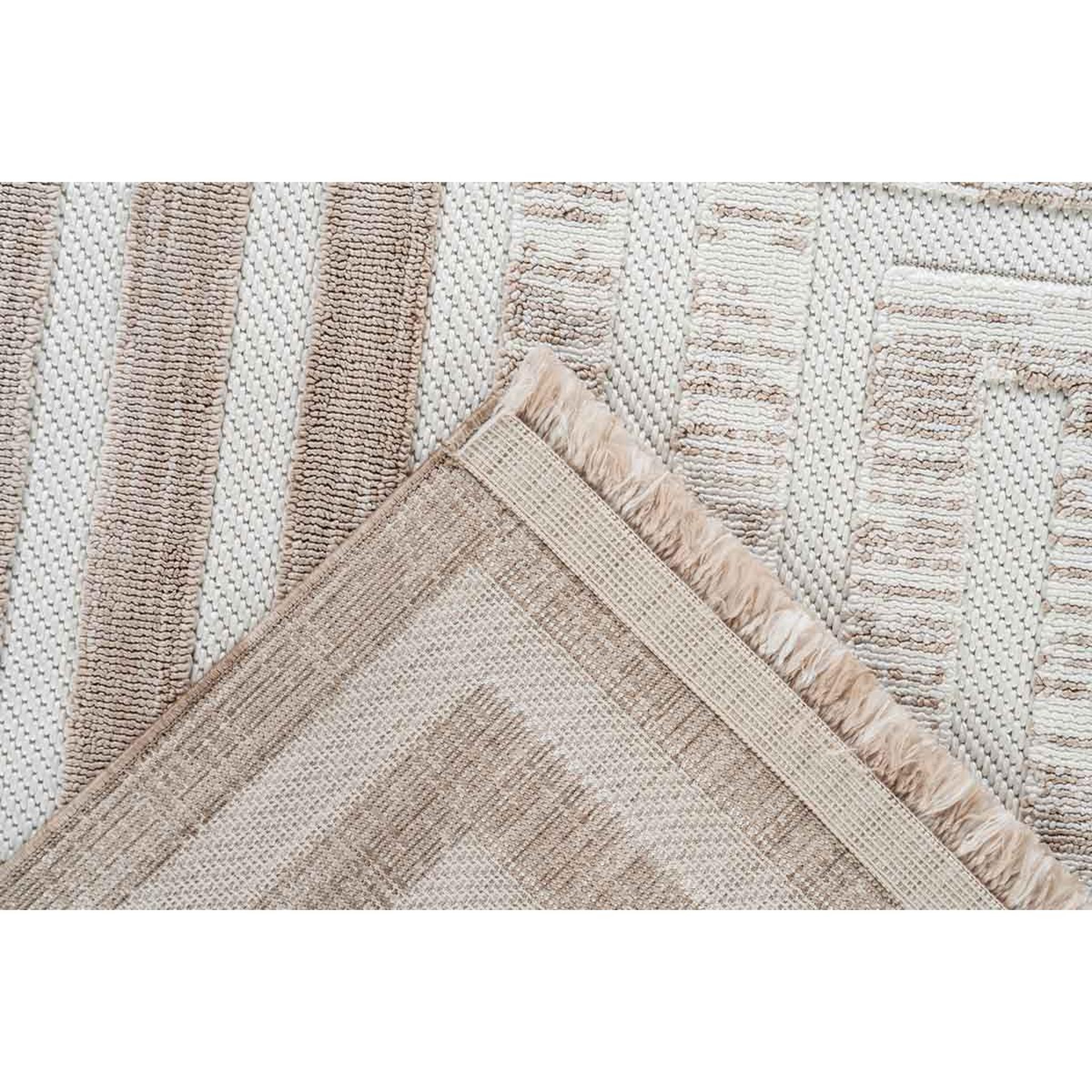Voir la diapositive 3 : Paris Prix Tapis tissé géométrique  sarai  marron & beige