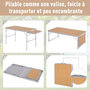 Voir la diapositive 6 : OUTSUNNY Table pliante table de camping table de jardin avec rallonge hauteur réglable aluminium MDF imitation bambou