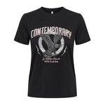 Only T shirt  Femme Only Lima. Coloris disponibles : Noir