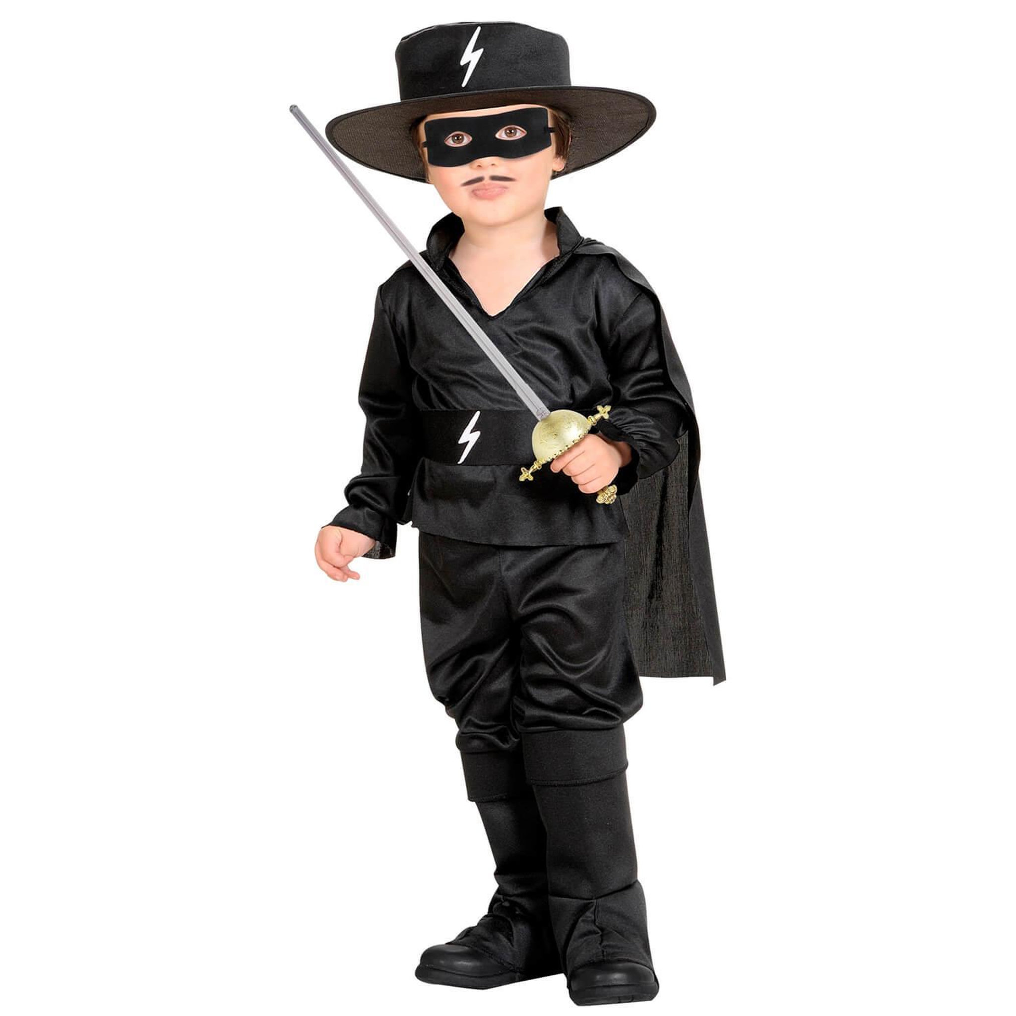 WIDMANN Déguisement Bandit héros masqué - Bébé - 2/3 ans (86 à 96 cm)