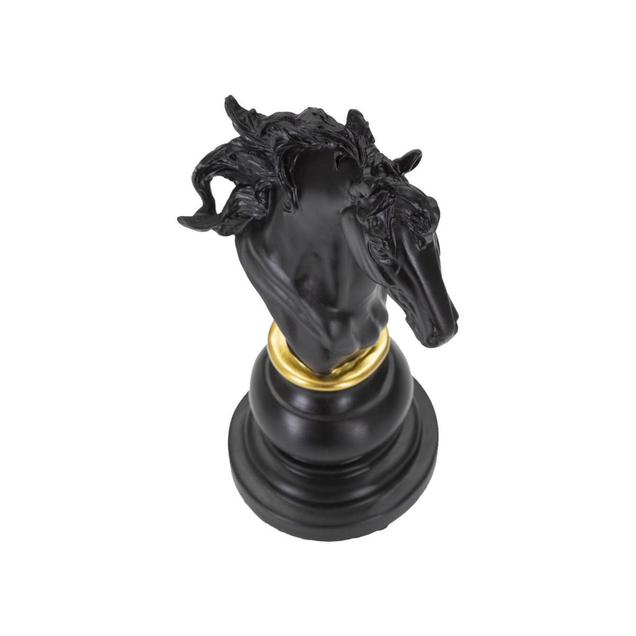 Voir la diapositive 4 : Paris Prix Pièce d'échec déco en résine  cavalier  27cm noir