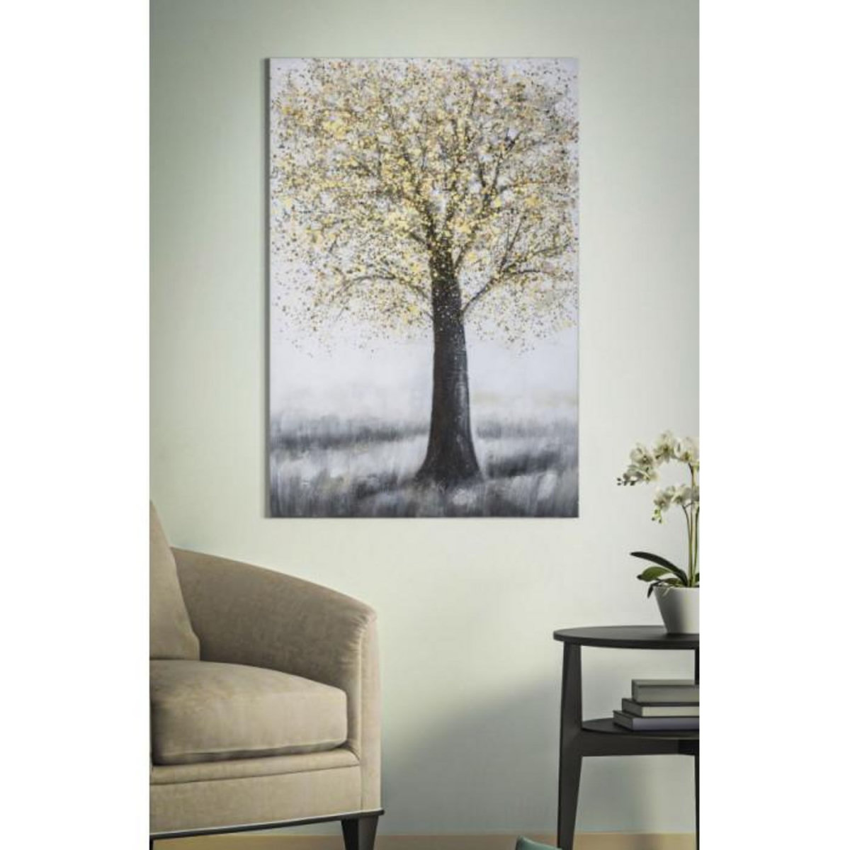 Paris Prix Toile Peinture Déco  Tree Simple  80x120cm Multicolore