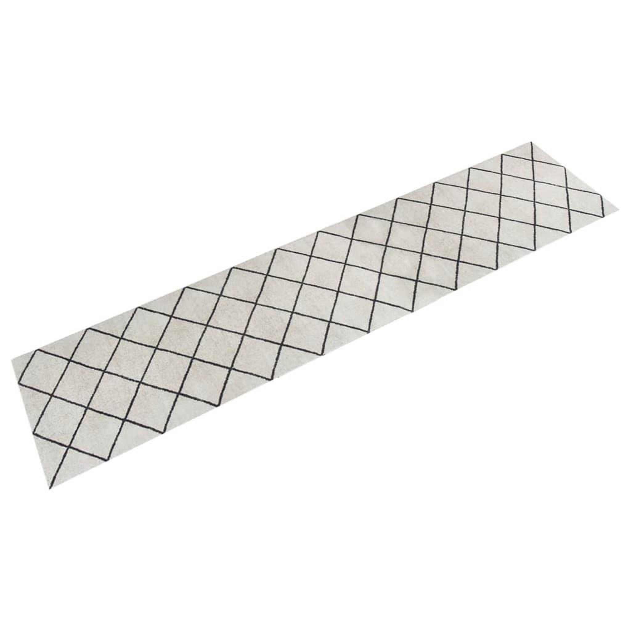 VIDAXL Tapis de cuisine lavable impression carree 60x300 cm velours