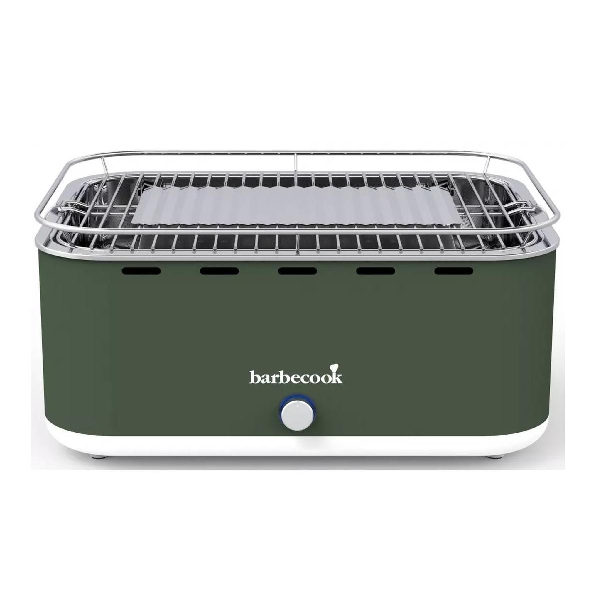 BARBECOOK Barbecue à bois portable 38.5 x 28.5cm vert - carloarmygreen
