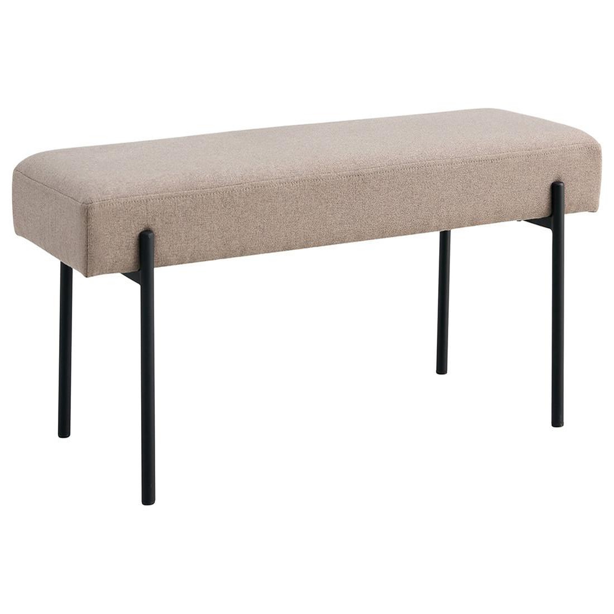LISA DESIGN Romeo - banc - tissu bouclette - 100 cm. Coloris disponibles : Blanc, Marron