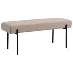 LISA DESIGN Romeo - banc - tissu bouclette - 100 cm. Coloris disponibles : Blanc, Vert, Marron