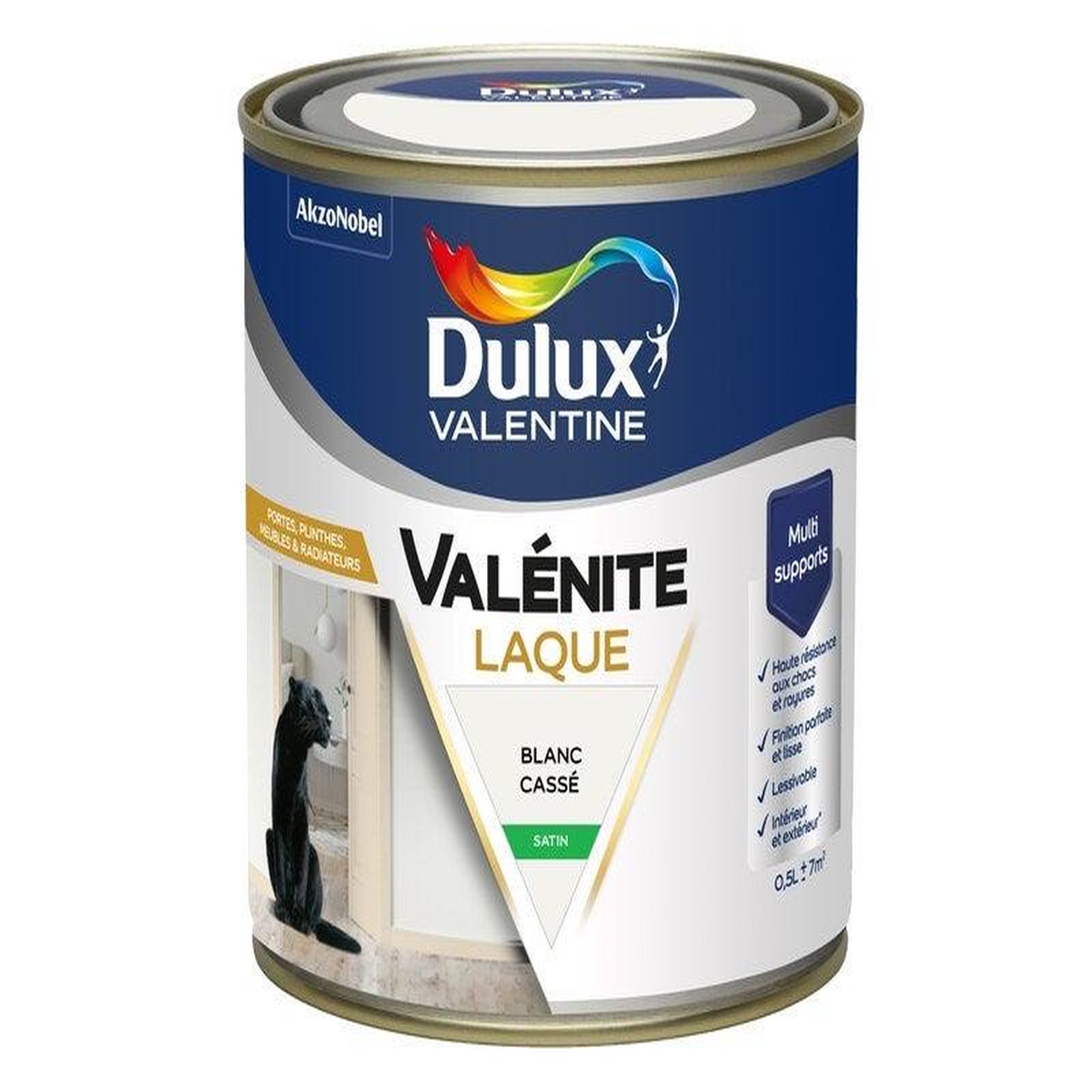 CENTRALE BRICO Peinture boiserie blanc satin dulux valentine valenite 0.5l