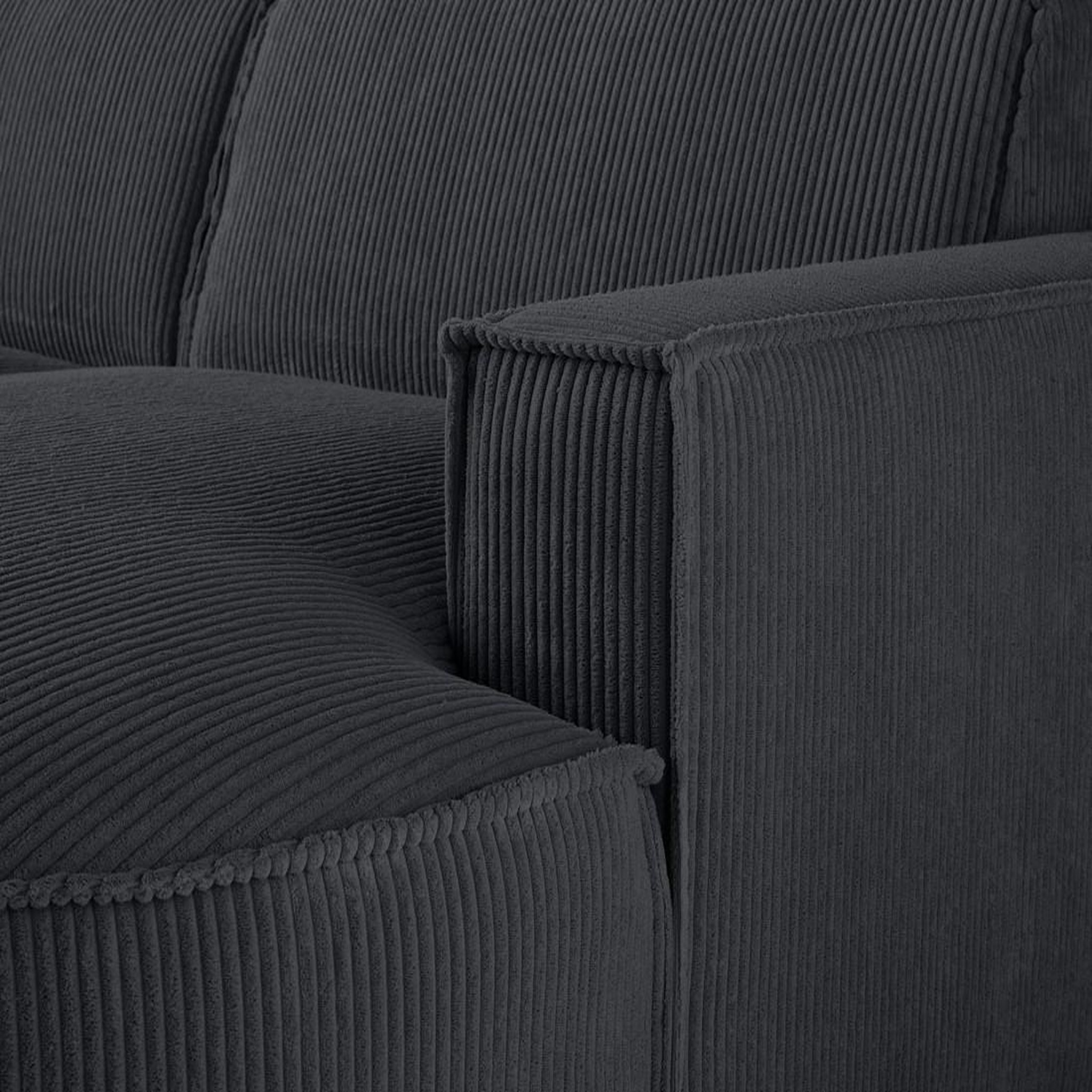 Voir la diapositive 5 : LISA DESIGN Spiaggia - canapé d'angle droit - 5 places - en velours côtelé
