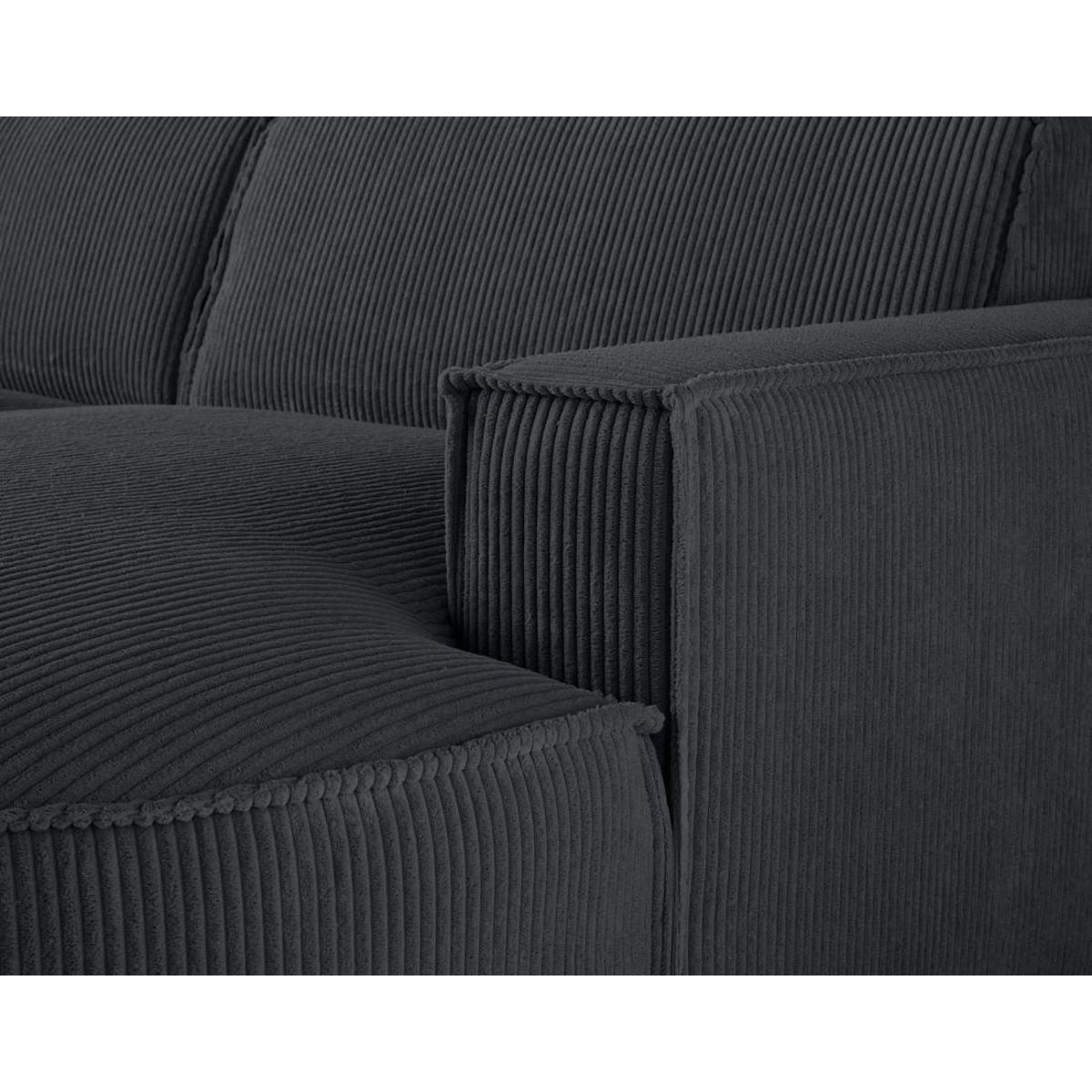 LISA DESIGN Spiaggia - canapé d'angle droit - 5 places - en velours côtelé