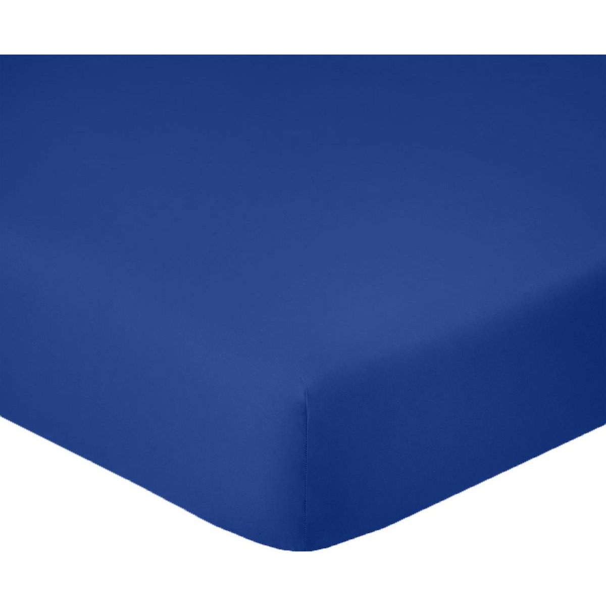 Home collection Drap housse 100% coton 180x200cm bonnet 28cm 100% coton 57fils ocean