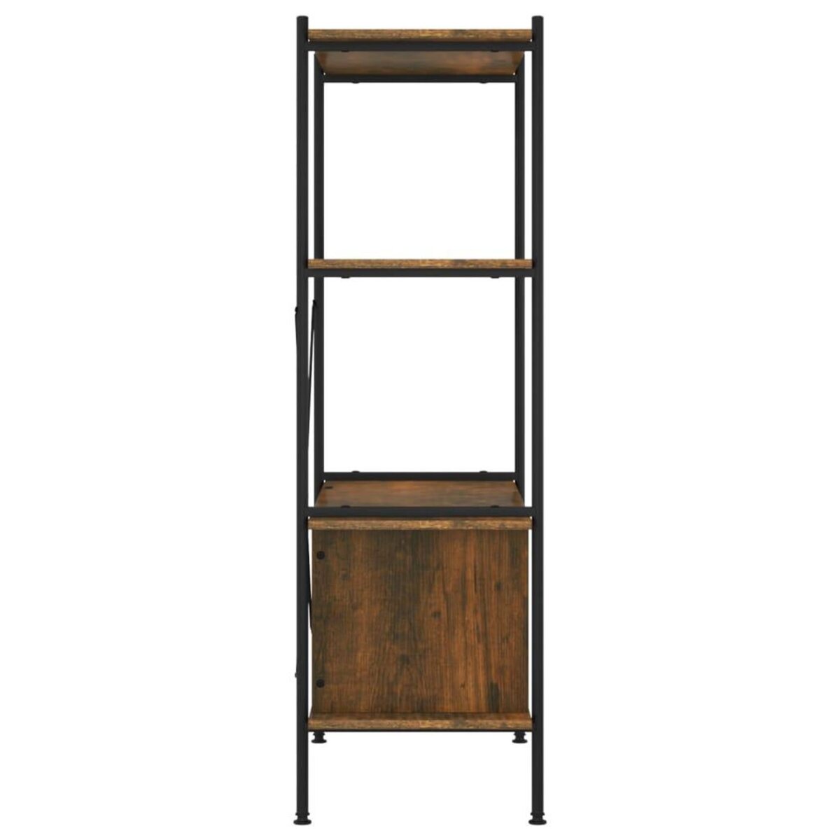 VIDAXL Etagere a 4 niveaux armoire 80x40x130cm Acier bois d'ingenierie