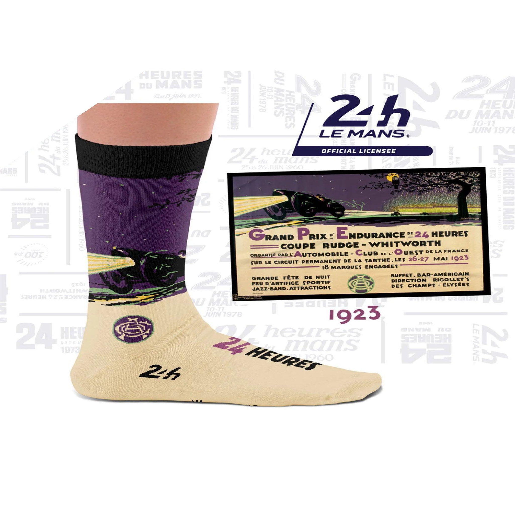 Voir la diapositive 3 : SOCK AFFAIRS Coffret chaussettes 24h le mans, les affiches mythiques