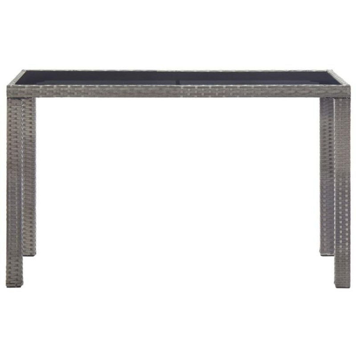 VIDAXL Table de jardin Anthracite 123x60x74 cm Résine tressée