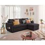 Voir la diapositive 5 : BEST MOBILIER Astoria - canapé d'angle réversible 4 places - convertible avec coffre - en tissu texturé
