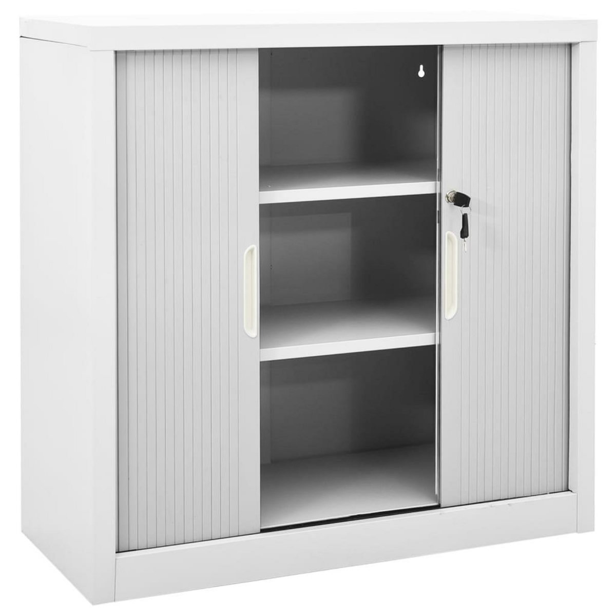 VIDAXL Armoire a portes coulissantes Gris 90x40x90 cm Acier