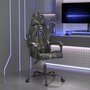 Voir la diapositive 1 : VIDAXL Chaise de jeu pivotante Noir et camouflage Similicuir