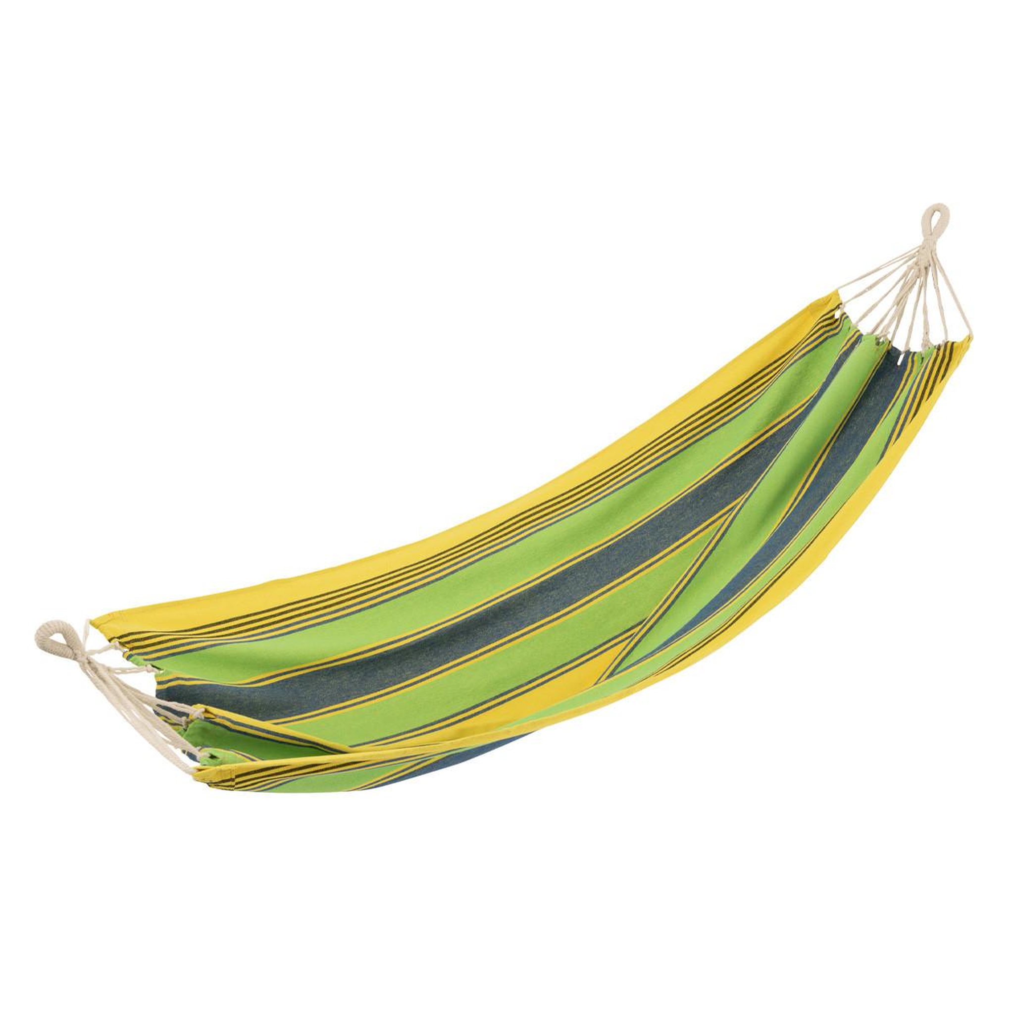 J-LINE Hamac en tissu  rayures  200cm vert
