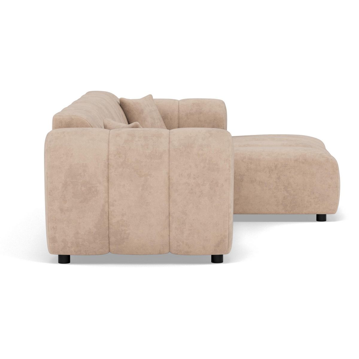 LISA DESIGN Curtis - canapé d'angle droit 4 places en simili