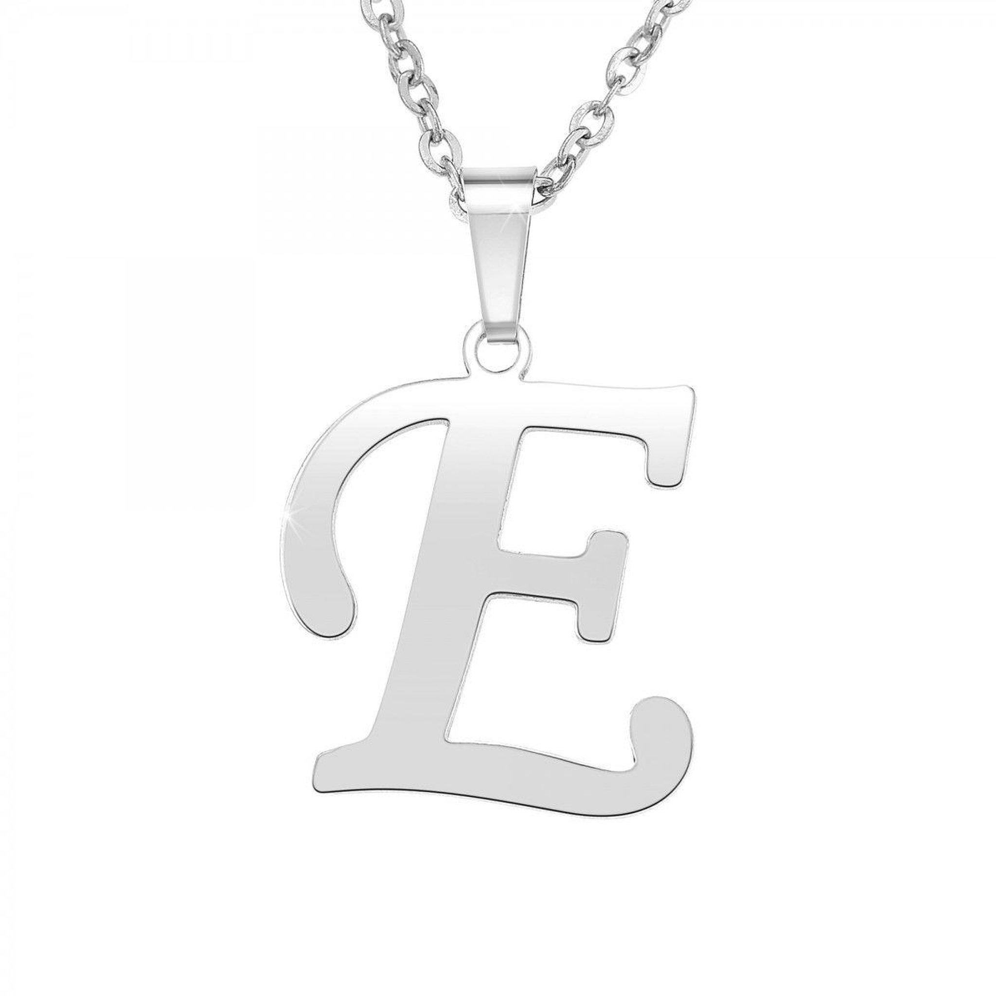 SC BOHEME Collier alphabet lettre E en acier inoxydable par SC Bohème