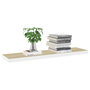 Voir la diapositive 3 : VIDAXL Etagere flottante murale chene et blanc 120x23,5x3,8 cm MDF
