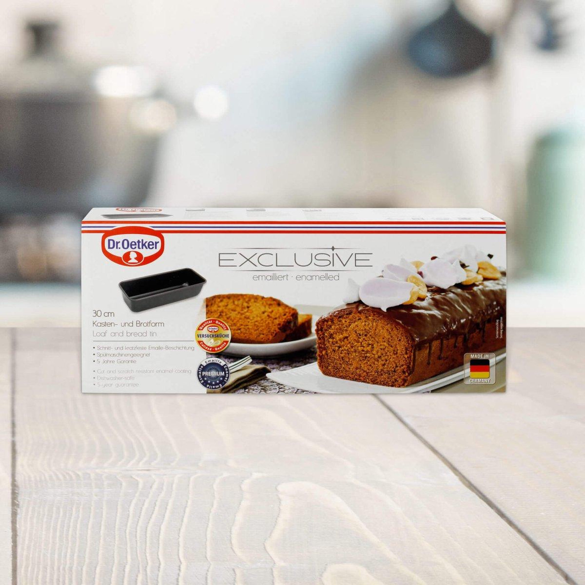 Voir la diapositive 3 : DR.OETKER Moule à cake en acier émaillé dr. Oetker exclusive 31,5 cm