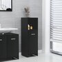 Voir la diapositive 1 : VIDAXL Armoire de salle de bain Noir 30x30x95 cm Bois d'ingenierie