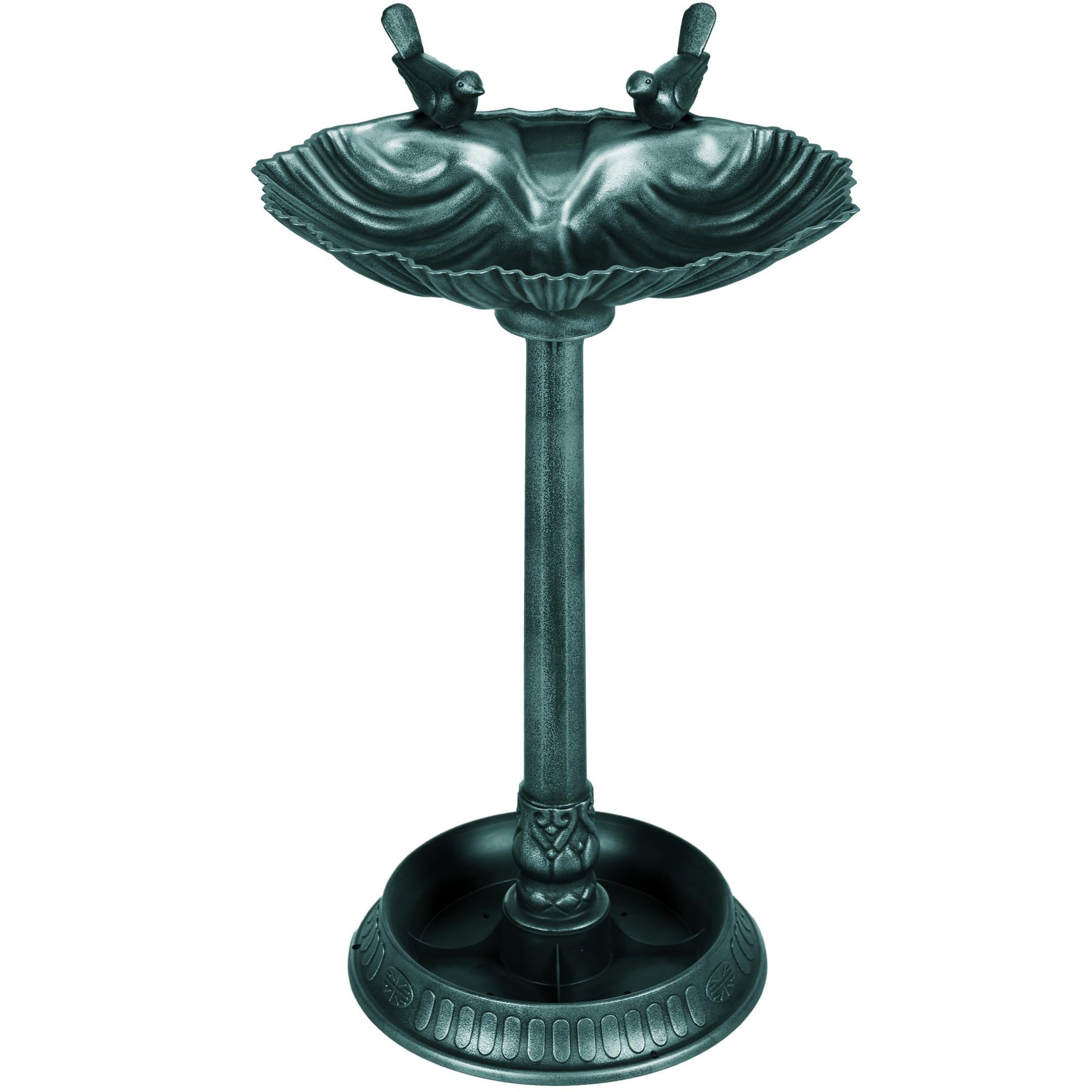Voir la diapositive 5 : OUTSUNNY Bain d'oiseaux abreuvoir avec base de jardinière vert antique