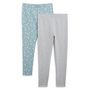 Voir la diapositive 1 : INEXTENSO Lot de 2 leggings fille