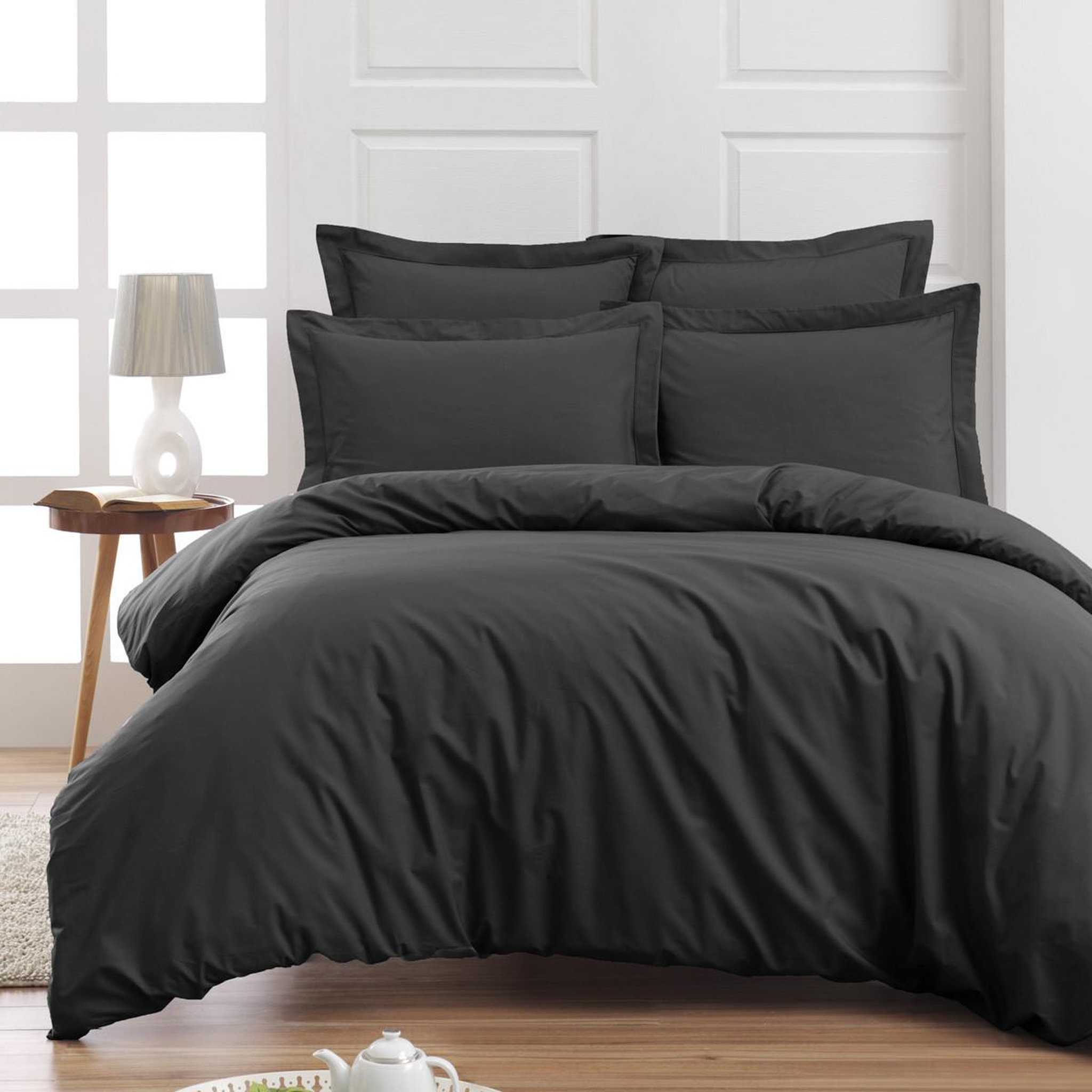 Voir la diapositive 2 : Sensei Maison Taie de traversin en percale de coton SOFT PERCALE - 45x185 cm