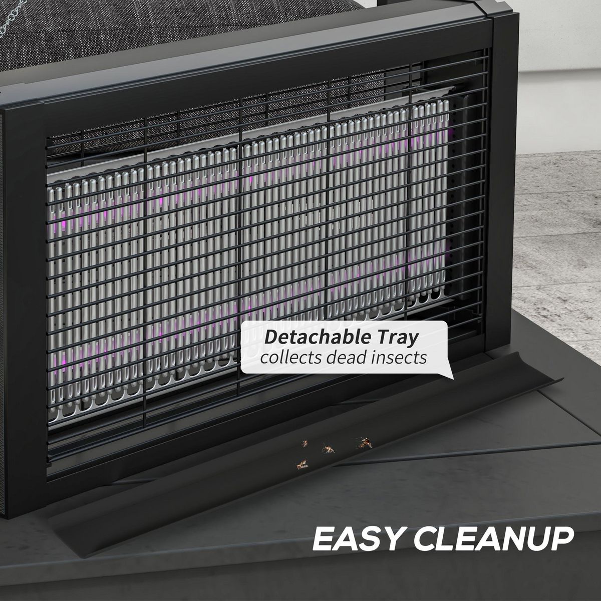 OUTSUNNY Lampe LED anti insectes - destructeur d'insectes - à poser ou à suspendre - usage intérieur