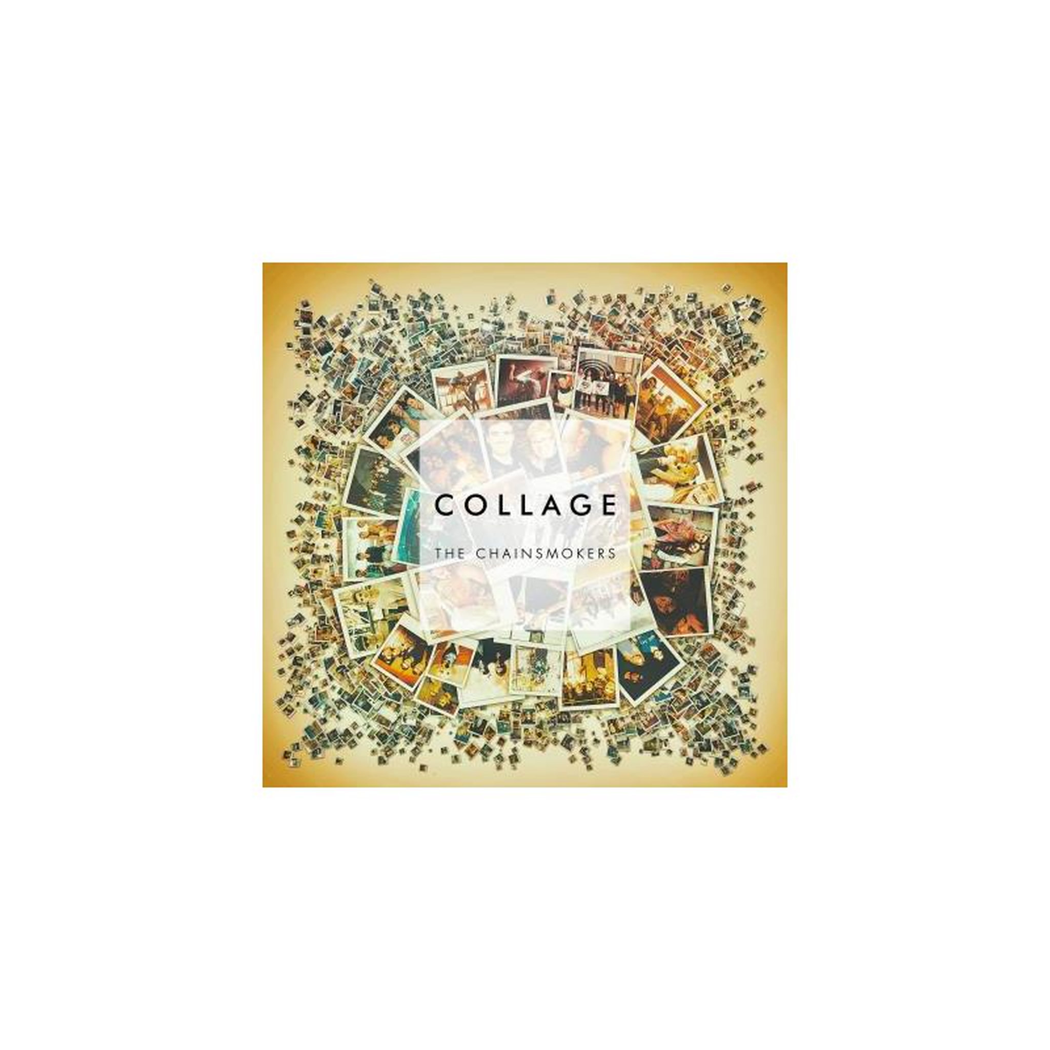 COLUMBIA Cd album columbia collage ep the chainsmokers, jaquette carrée tons jaune/or
