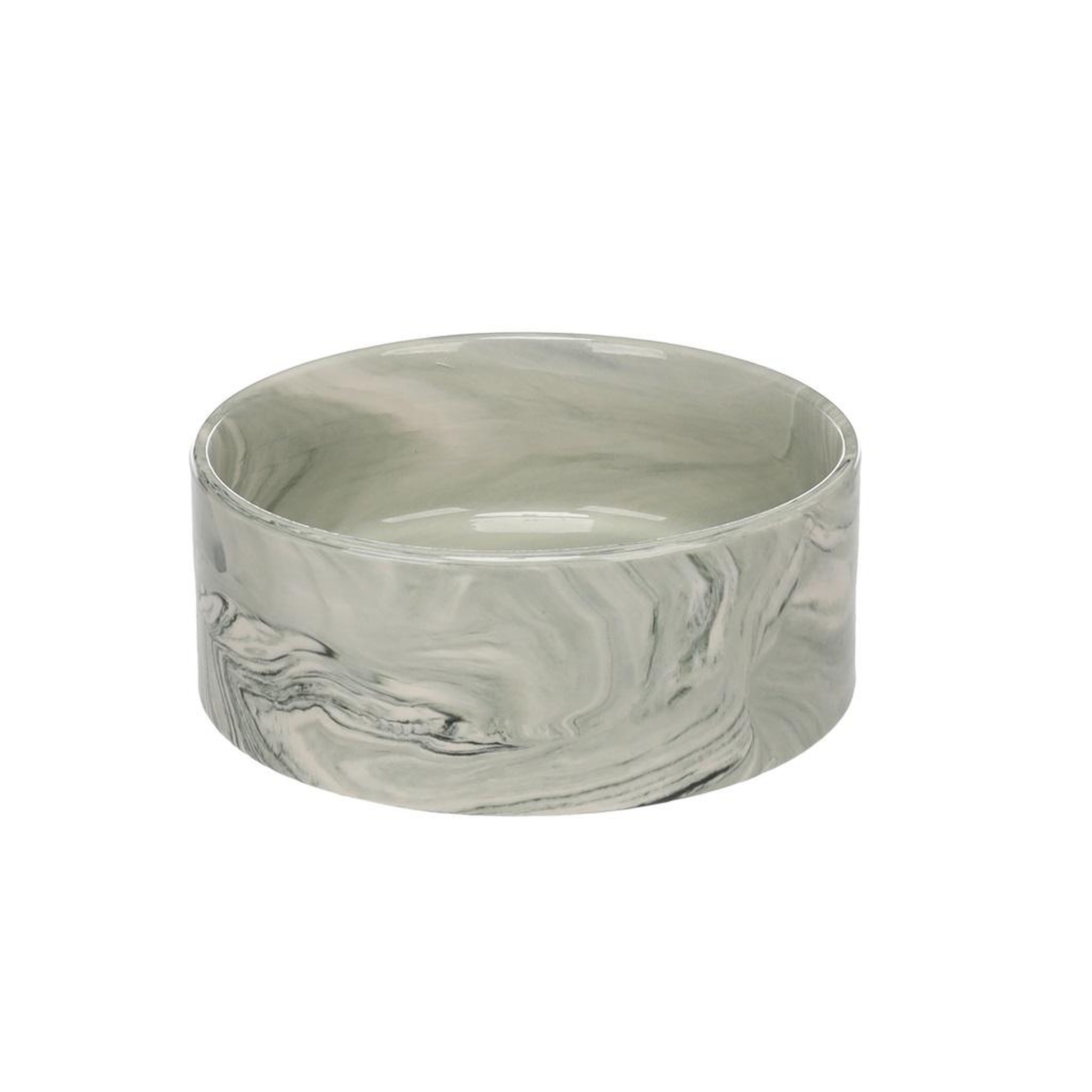 Eden Gamelle ronde pour la nourriture et l'eau marbre. Coloris disponibles : Vert, Gris