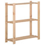 Voir la diapositive 1 : VIDAXL Etagere de stockage 3 niveaux 80x28,5x90 cm Bois de pin massif