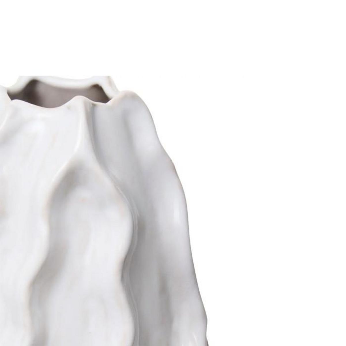 ATMOSPHERA Vase Design en Céramique  Sandri  25cm Blanc