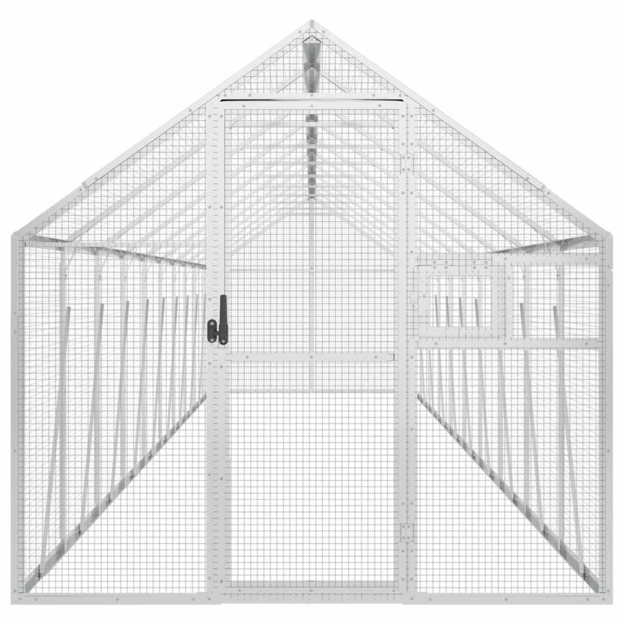 Voir la diapositive 3 : VIDAXL Voliere argente 1,79x10x1,85 m aluminium