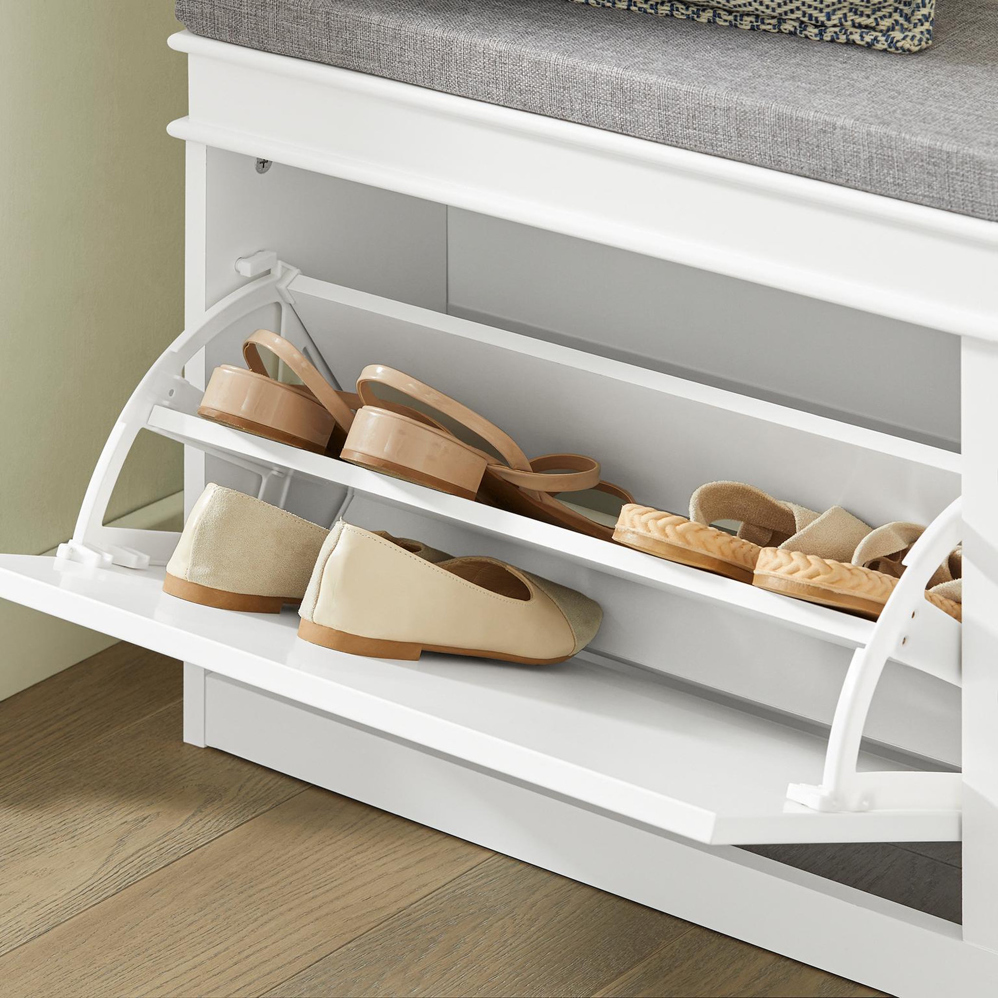 Voir la diapositive 6 : SOBUY SoBuy - Banc de rangement à chaussures avec 2 tiroirs - Classique - FSR64