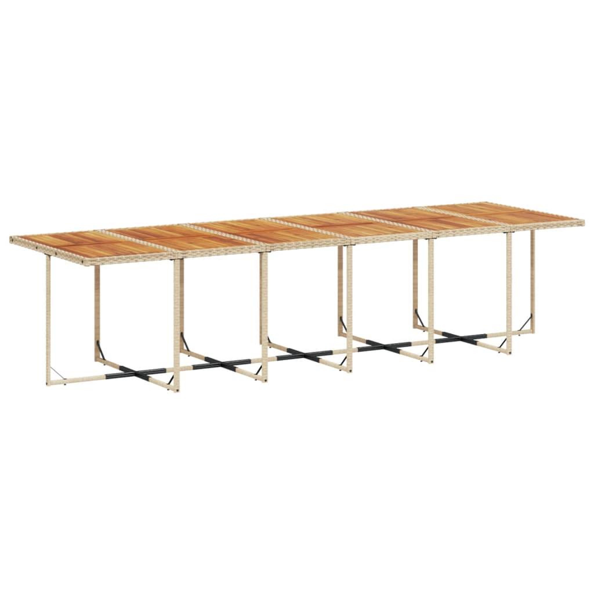 Voir la diapositive 4 : VIDAXL Ensemble a manger de jardin et coussins 13 pcs beige