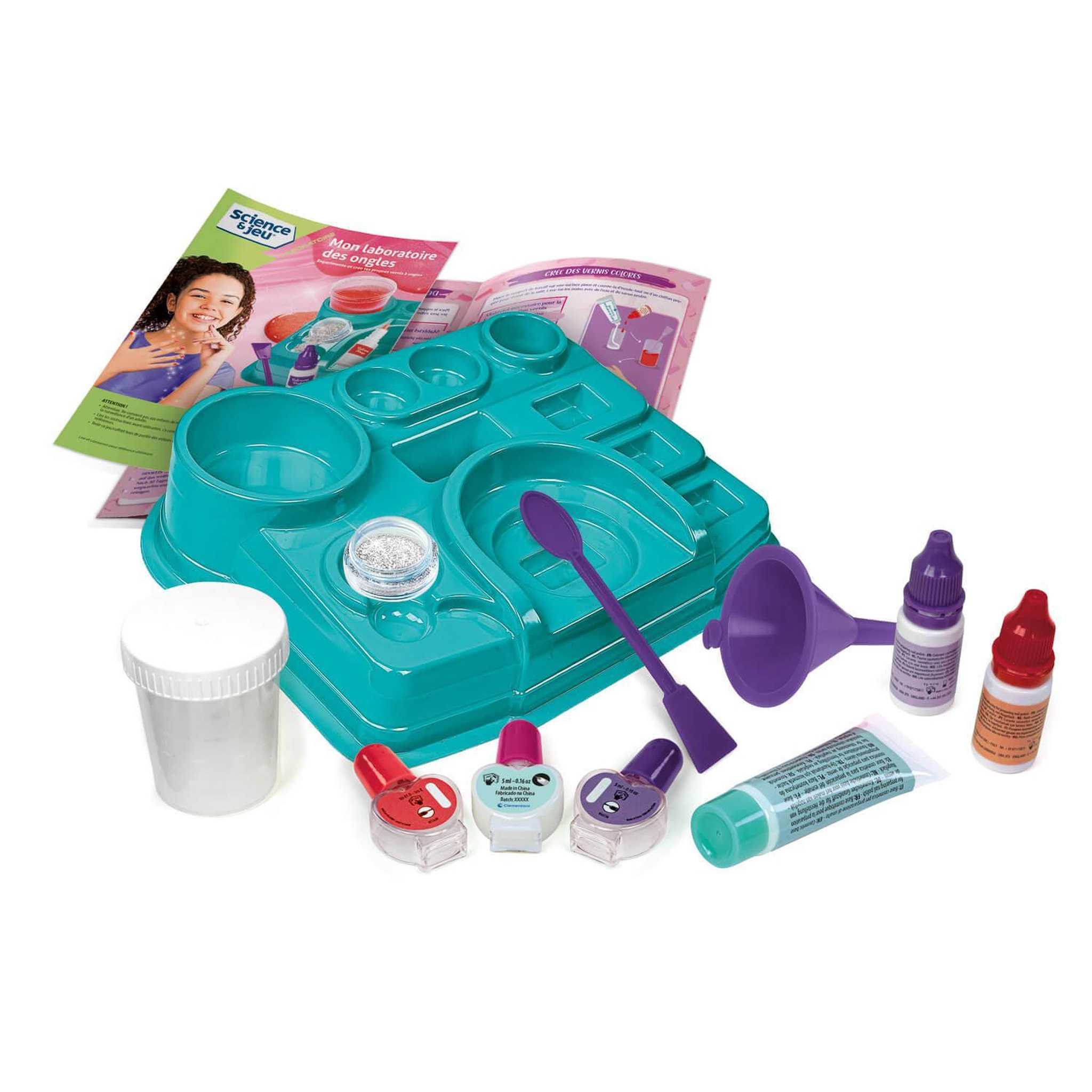 Voir la diapositive 3 : CLEMENTONI Science et jeu : Mon laboratoire des ongles