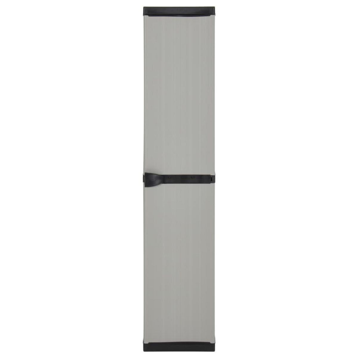 VIDAXL Armoire de rangement de jardin 3 etageres Gris/noir 34x40x168cm