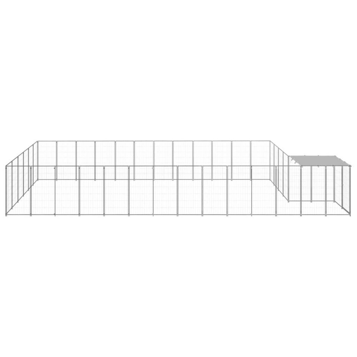 VIDAXL Chenil Argente 22,99 m^2 Acier