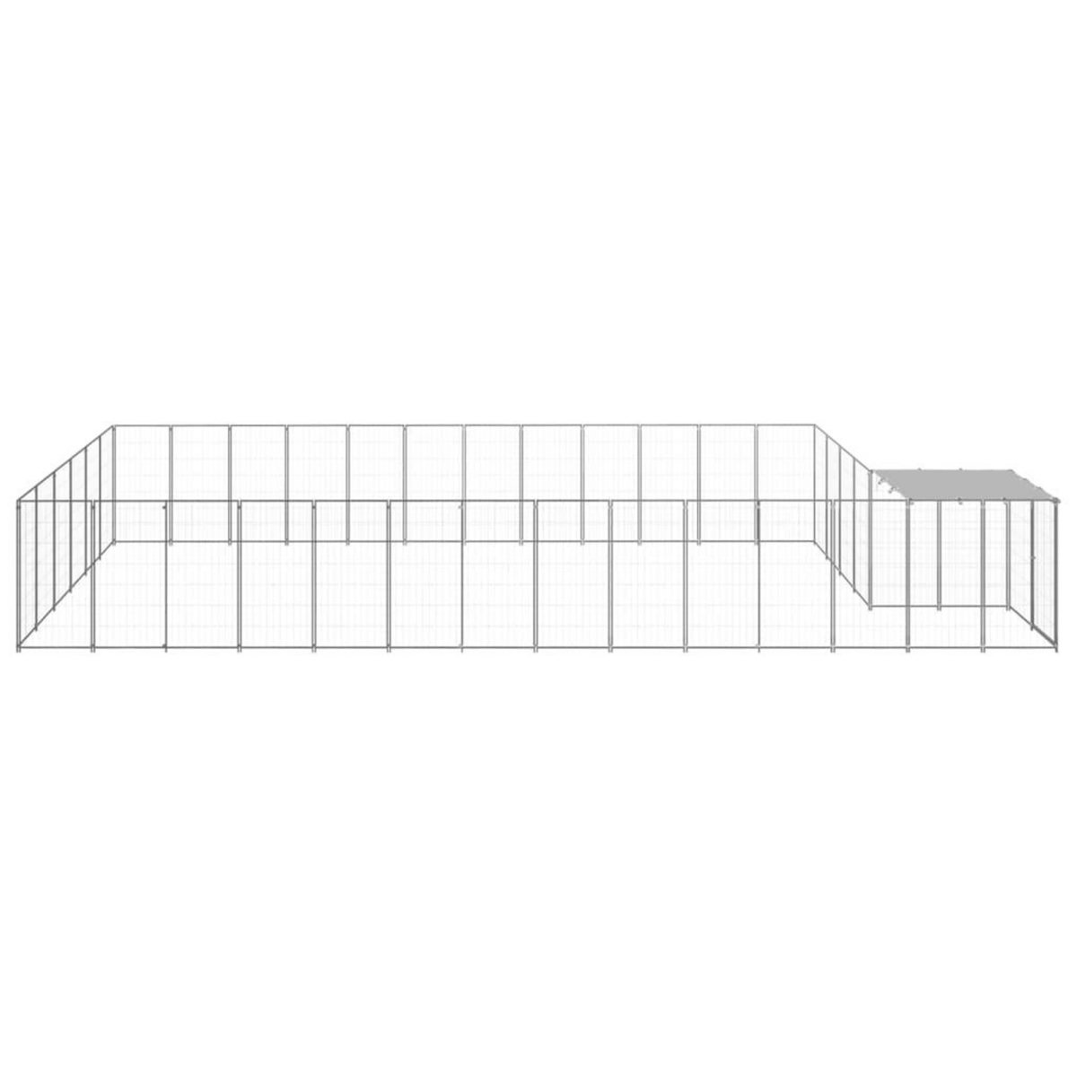 VIDAXL Chenil Argente 22,99 m^2 Acier
